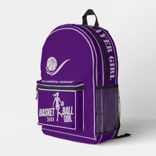 Basketball Player Girl, Team, Birthday Gift   Printed Backpack