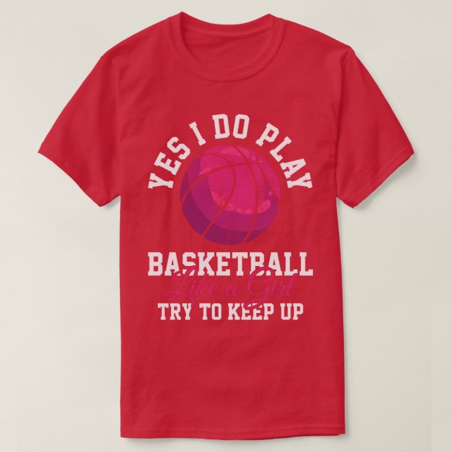 Basketball Player Girls  T-Shirt (Design Front)