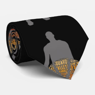 Basketball Player Graphic Sports Necktie Black
