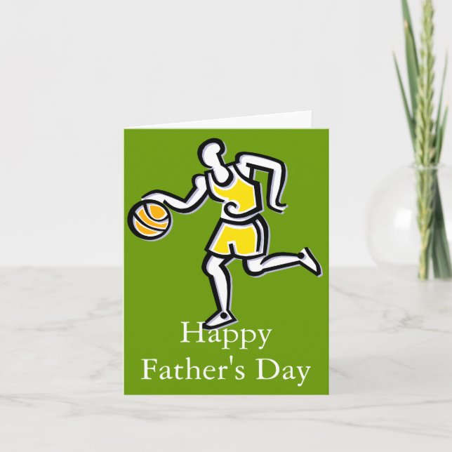 Basketball Player Happy Father's Day Card (Front)