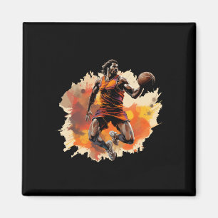 Basketball Player In Art Design 1 Magnet