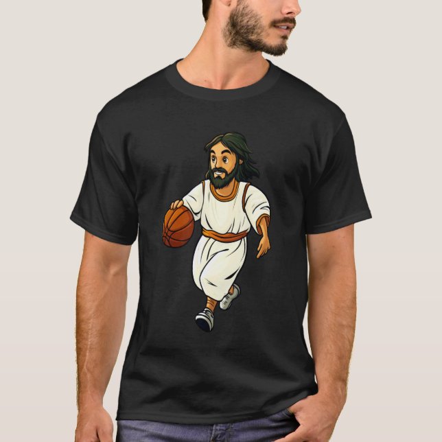 Basketball Player Jesus T-Shirt (Front)