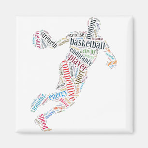 Basketball player magnet