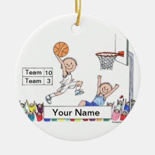 Basketball Player - Male Ceramic Tree Decoration