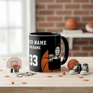 Basketball Player Name Number Team 2 Photos Mug
