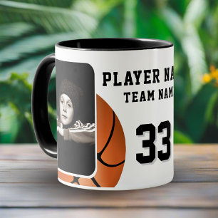 Basketball Player Name Number Team 2 Photos Mug