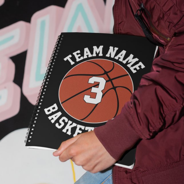 Basketball Player Number & Team Name Sports School Notebook (Creator Uploaded)