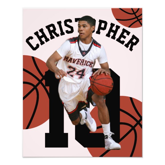 Basketball Player Photo Print (Front)