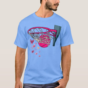 Basketball Player Pink Ribbon Breast Cancer Awaren T-Shirt