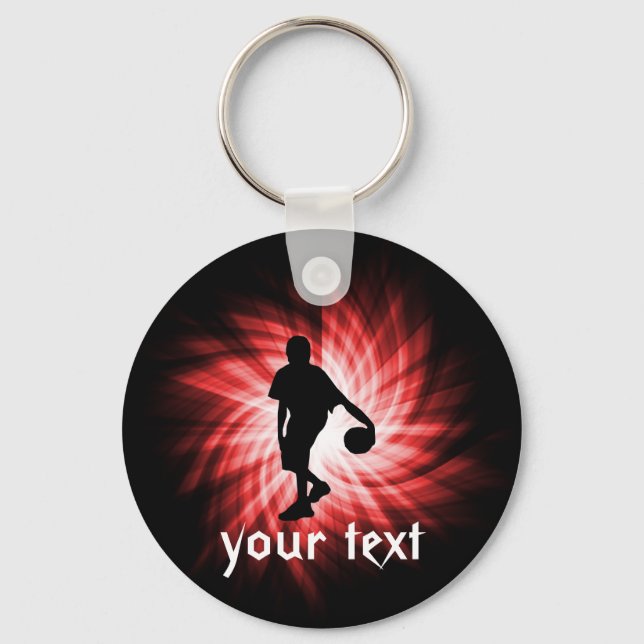 Basketball Player; Red Key Ring (Front)