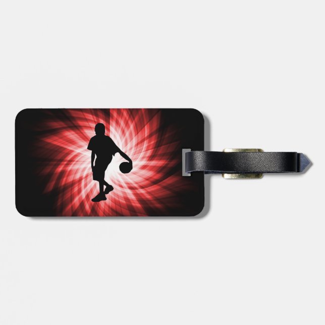 Basketball Player; Red Luggage Tag (Back Horizontal)
