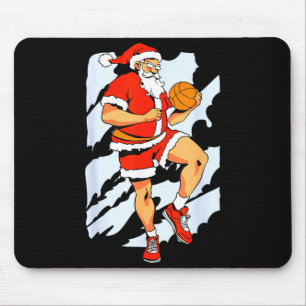 Basketball Player Santa Claus Mouse Mat