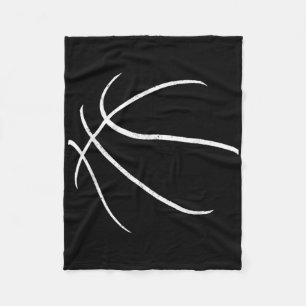 Basketball Player Silhouette Design Fleece Blanket
