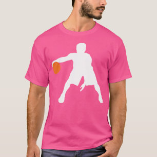 Basketball Player Silhouette In Motion T-Shirt