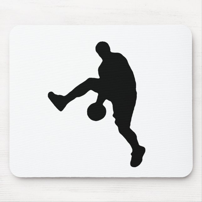 Basketball Player Silhouette Mouse Mat (Front)