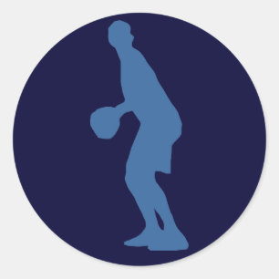 Basketball Player Silhouette Stickers