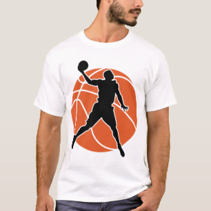 Basketball Player Silhouette With The Ball T-Shirt