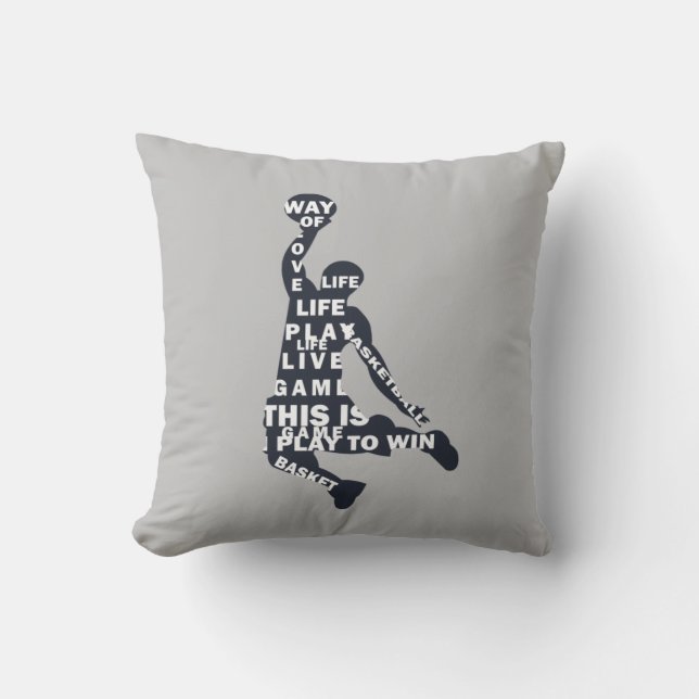 Basketball player slam dunk cushion (Front)
