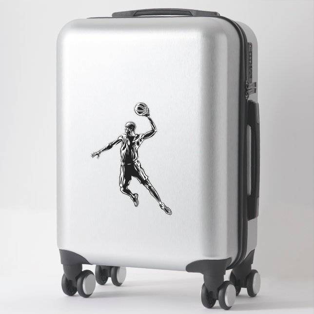 Basketball Player Slam Dunk Dark Design (Suitcase)