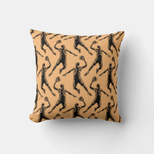 Basketball Player Slam Dunk Dark Design Cushion