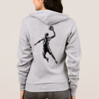 Basketball Player Slam Dunk Dark Design
