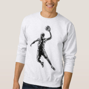 Basketball Player Slam Dunk Dark Design Sweatshirt