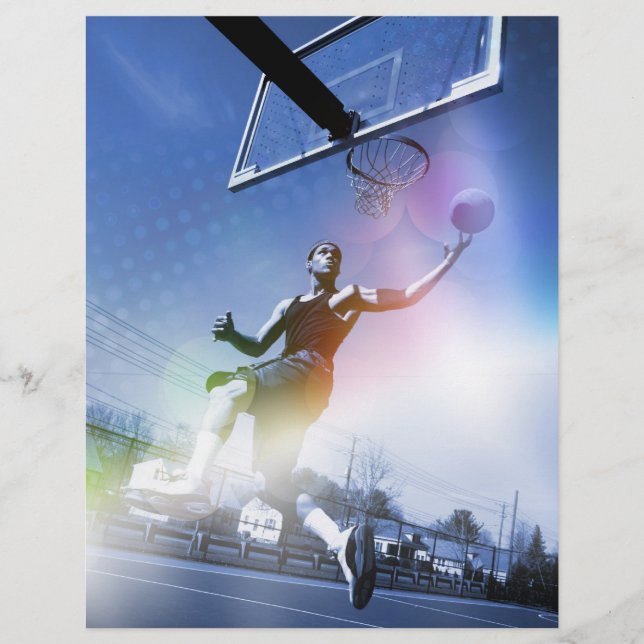 Basketball Player Slam Dunk Flyer (Front)
