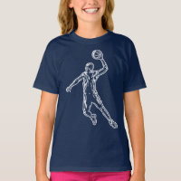 Basketball Player Slam Dunk Light Design
