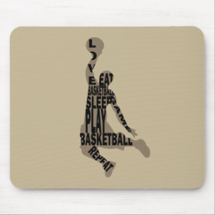 Basketball player slam dunk mouse mat