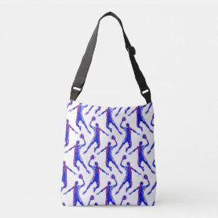 Basketball Player Slam Dunk, Red and Blue Design Crossbody Bag