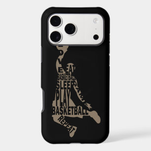 Basketball player slam dunk with full body text
