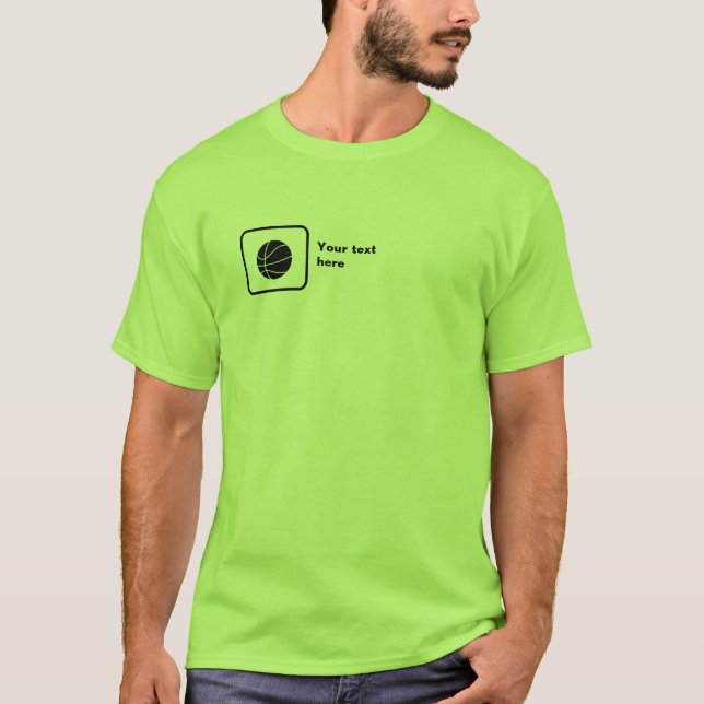 Basketball Player (small logo) -- Customisable T-Shirt (Front)
