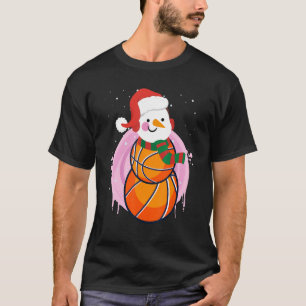 Basketball player snowman basketball player T-Shirt