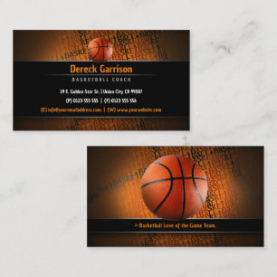 Basketball Player   Sport Coach Business Card