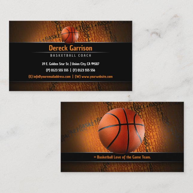 Basketball Player | Sport Coach Business Card (Front/Back)