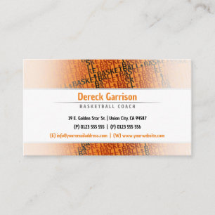 Basketball Player   Sport Coach Business Card