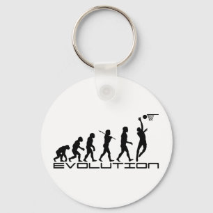Basketball Player Sport Evolution Art Key Ring
