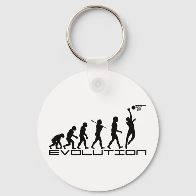 Basketball Player Sport Evolution Art Key Ring (Front)