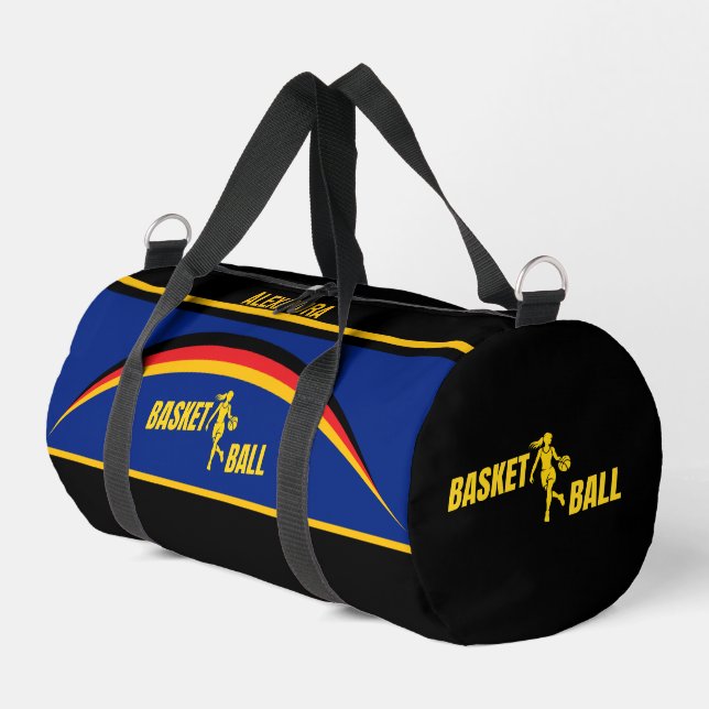 Basketball Player, Team, Birthday, German Flag Duffle Bag (Left Corner)