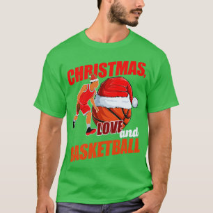 Basketball Player Team Club Outfit Christmas Love T-Shirt