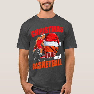 Basketball Player Team Club Outfit Christmas Love T-Shirt