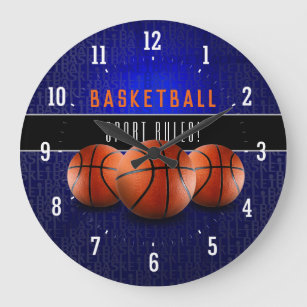 Basketball Player   Time for Sport Large Clock