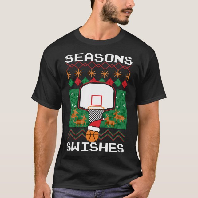 Basketball Player Ugly Christmas Sweater Seasons S (Front)