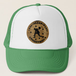 Basketball player vintage dribbling   trucker hat