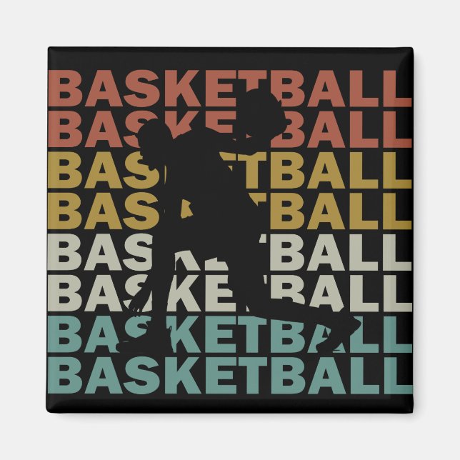 Basketball player vintage magnet (Front)
