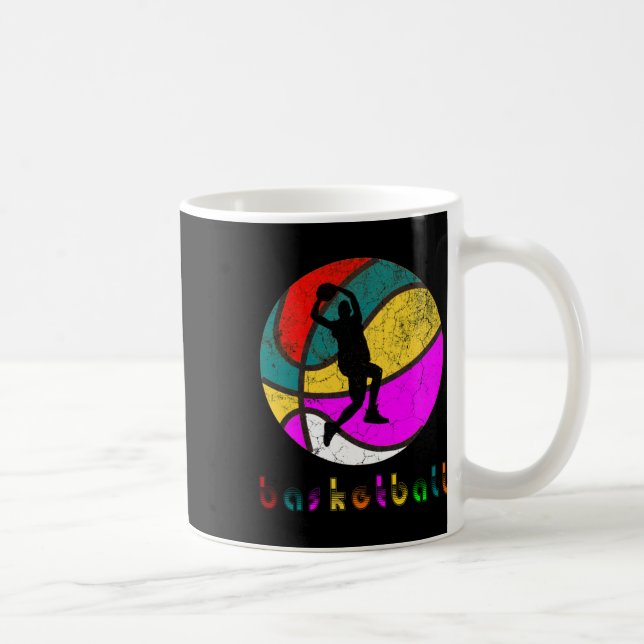 Basketball Player Vintage Retro Gift  Coffee Mug (Right)