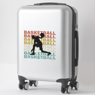 Basketball player vintage retro style text