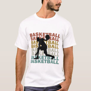 Basketball player vintage retro style text T-Shirt
