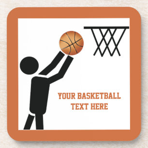 Basketball player with ball custom coaster