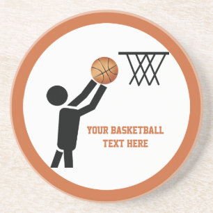 Basketball player with ball custom coaster